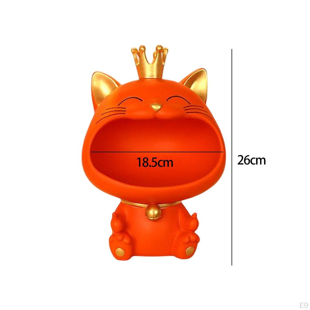 Cat Figurine Storage Box Desk Organizer Candy Nordic Statue of ,