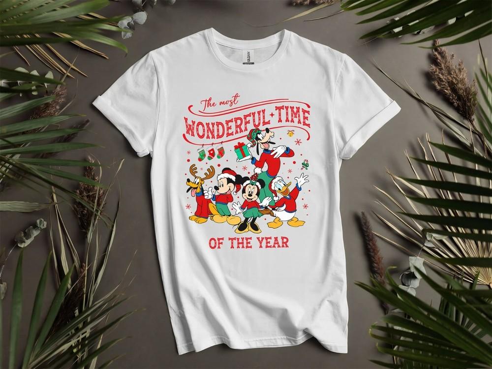 

Wonderful Time Christmas Mickey Friends Hoodie Tshirt Men Women Unisex AD726 2XL