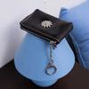 Daisy Keyring Coin Zipper Card Wallet Pouch Black