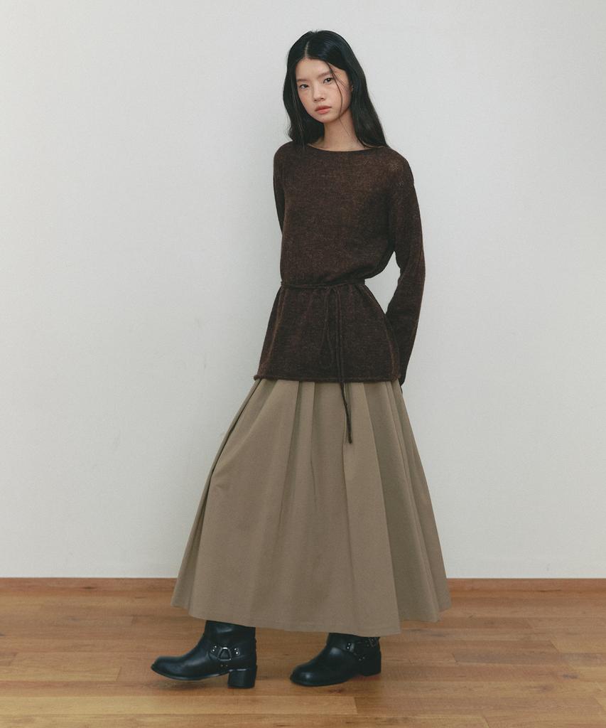 Ceme Classic Pleats Skirt(Be)