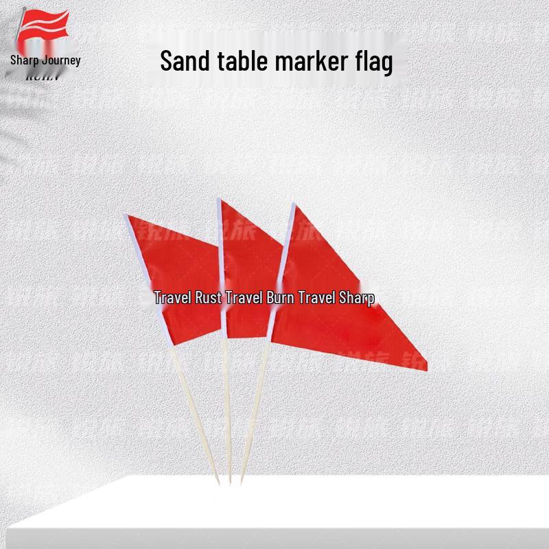 Small Triangular Ground Flag with Bamboo Pole
