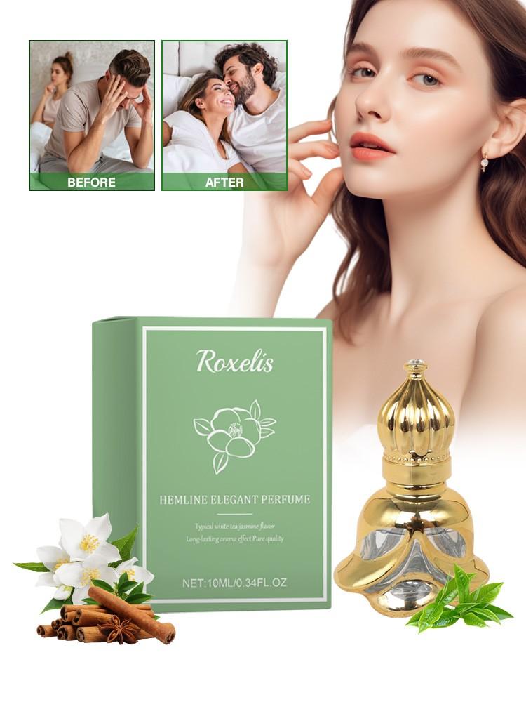 Parfémy z bílého čaje Jasmine Obsahuje čajový olej Výtažky z jasmínu Pikantní pro ženy Užijte si eleganci Cestovní velikost Koncentrovaná dlouhotrvající aromaterapie 10 ml