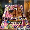 Custom Name Scooby Dog Blanket Bedding Blanket Picnic Blanket for Women Men, Throw Blankets for Couch Bed, Christmas and Halloween Gifts