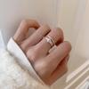 Women's Adjustable Black Agate Ring - Retro High-End Light Luxury Design