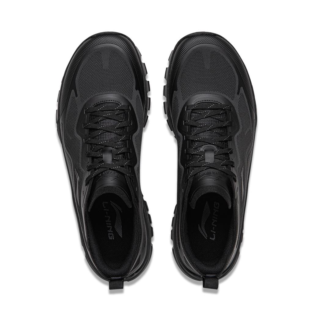 LiNing Sandstone Sports Comfortable Shock Absorbing Wear Resistant Low Top Casual Shoes Men sneaker Black AGCW113-2