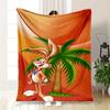 "Looney Tunes Bugs Bunny Palm Tree Phone Case Cover"Blanket Flannel Throw Blanket for Sofa, Bed, Travel, Camping, Office