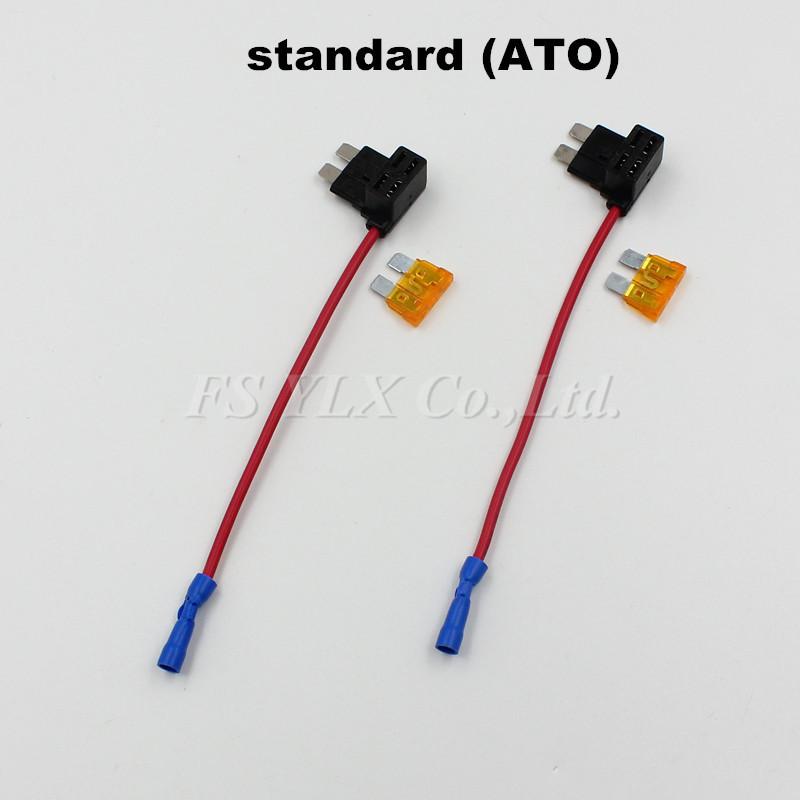 

FSYLX 2xAdd A Circuit Standard/Mini/low-profile mini/micro Fuse Boxes Holder Piggy Back Fuses Tap Dual Circuit Adapter Holder mini fuse