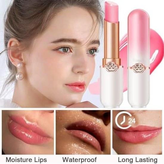 LIANGNISHI Color-changing Lipstick Temperature-changing Jelly Moisturizing Lip Cream Peach Lipstick-06#peach