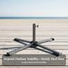 Foldable Umbrella Base Portable Steel Sunshade Stand Heavy Duty for Patio, Beach