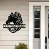 Horse Head Metal Wall Art Custom Name Sign Farmhouse Porch Decor