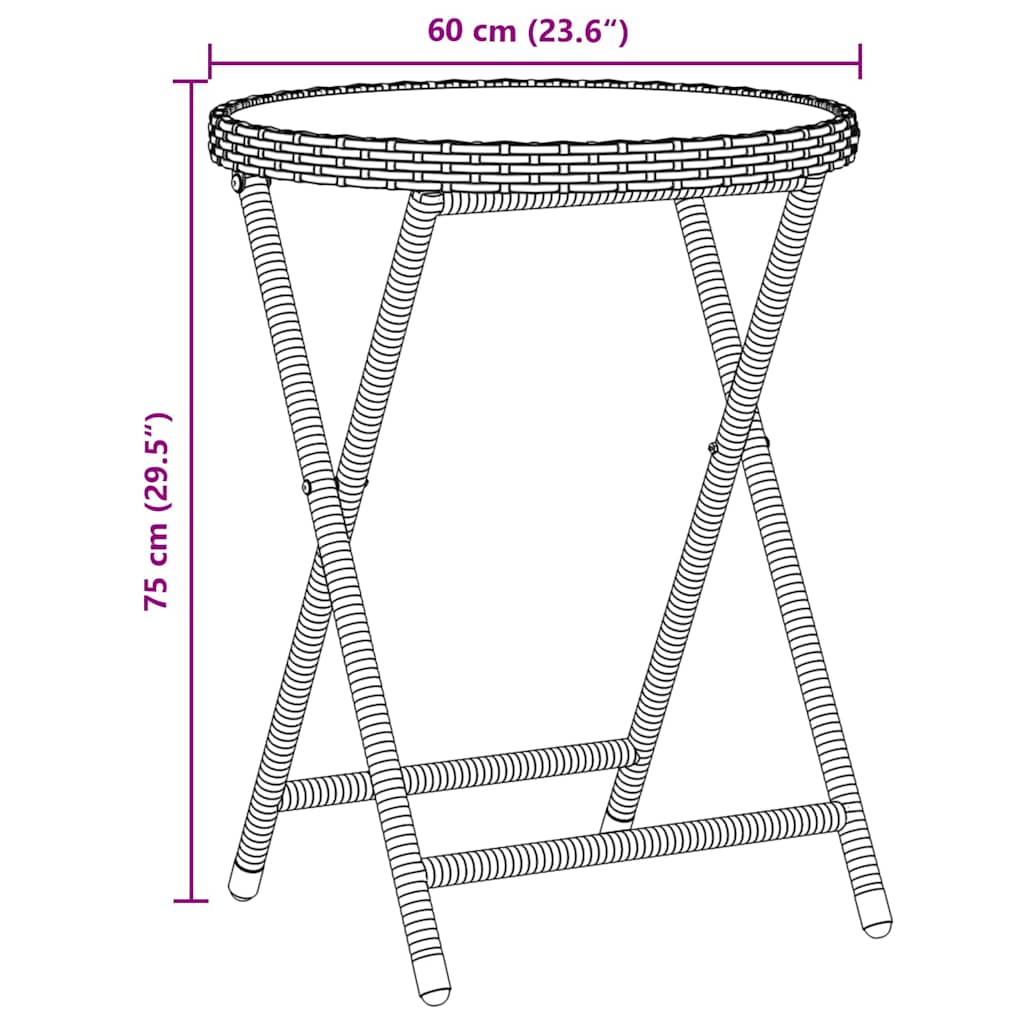 Garden Bistro Set 3 Pcs Beige Poly Rattan