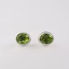 Peridot Edelstein 925 Sterlingsilber Geschenk Schmuck Handgefertigte Ohrstecker 0,5" EE-178-8