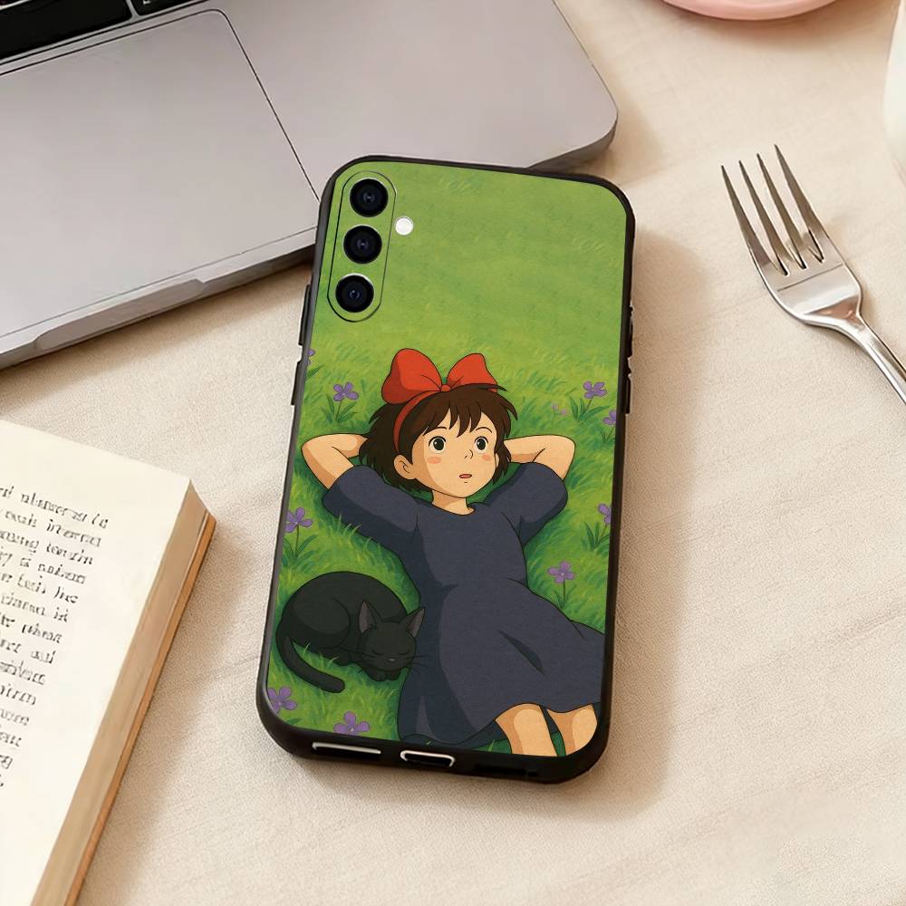 Anime Delivery Kikiss-Service Phone Case For Samsung Galaxy A73,A72,A71,A70,A53,A52,A51,Others Soft Black Cover
