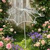 Patio Trellis for Ivy Vines Vintage Umbrella Garden Trellis, Metal Climbing Plant Support, Shape Outdoor Decorative Vine Stake Roses Clematis, Balcony