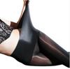Sexy Women 8D Holow Out Pantyhose Open Crotch Bandage Tights Sheer See Through Oil Glossy Shiny Maid Garters Ring Stockings
