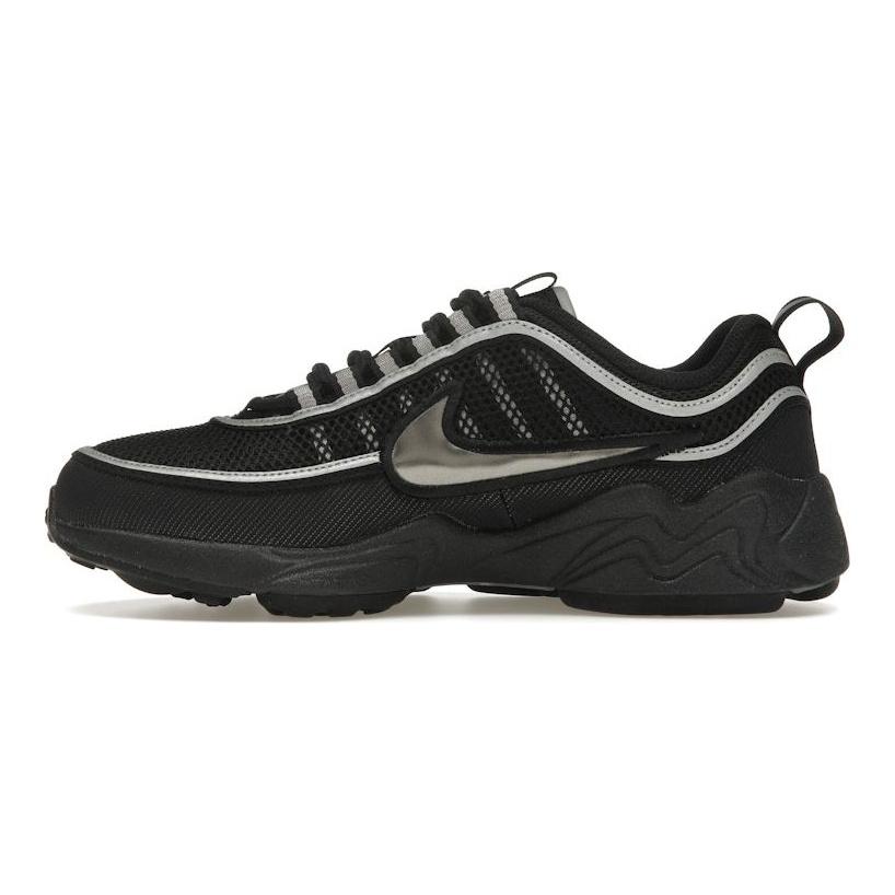 Nike Air Zoom Spiridon SP Noir Rouge Sportif Sneakers Unisexe Argent Métallisé HF9117-002