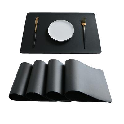 Set of 4 Placemats Durable Waterproof Woven Vinyl Easy To Clean Heat Resistant PVC For Dining Kitchen Wedding Decor