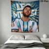 Leo Messi Argentina Soccer Tapestry, Football Player Portrait Wall Hanging, Wall Art Decor for Fan Bedroom Living Room