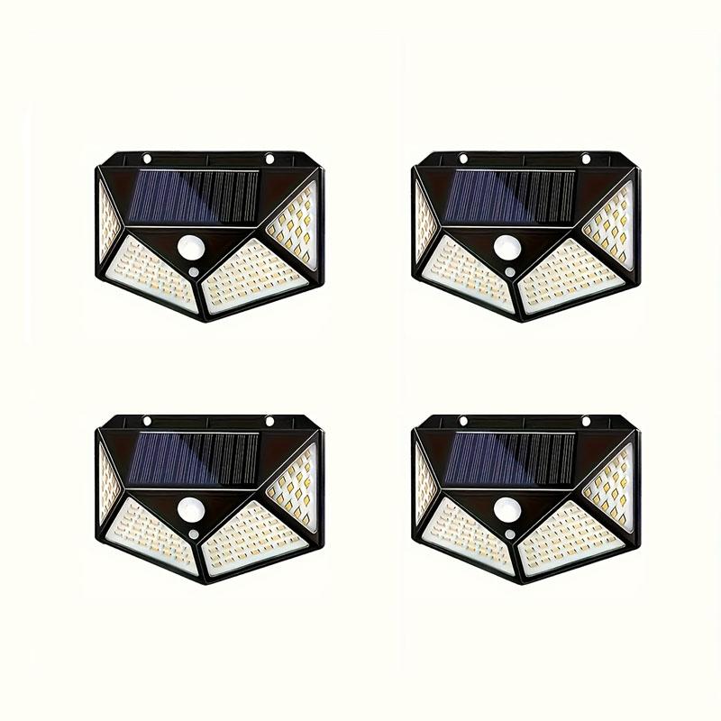 Intelligent Outdoor Solar Wall Light Induction Wall Light,100LED Floodlight,suitable for Porch,courtyard,terrace,garage,garden,energy-saving Lighting