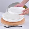 Ceramic Gold Rim Bone China Tableware Set - Microwave Safe Deep Plate, Rice Bowl for Home and Hotel Use.