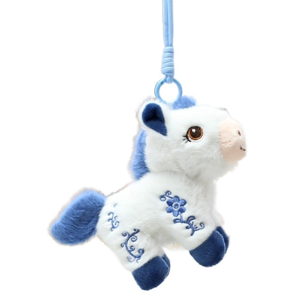 PP Cotton Vintage Pony Plush Keychain Chinese Horse Plush Keyring Chinese New Year Gift