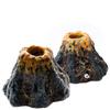 1PC Aquarium Fish Tank Decor Volcano Shape Air Bubble Stone Oxygen Pump Decoration Hiding Fish Cave Resin Ornaments
