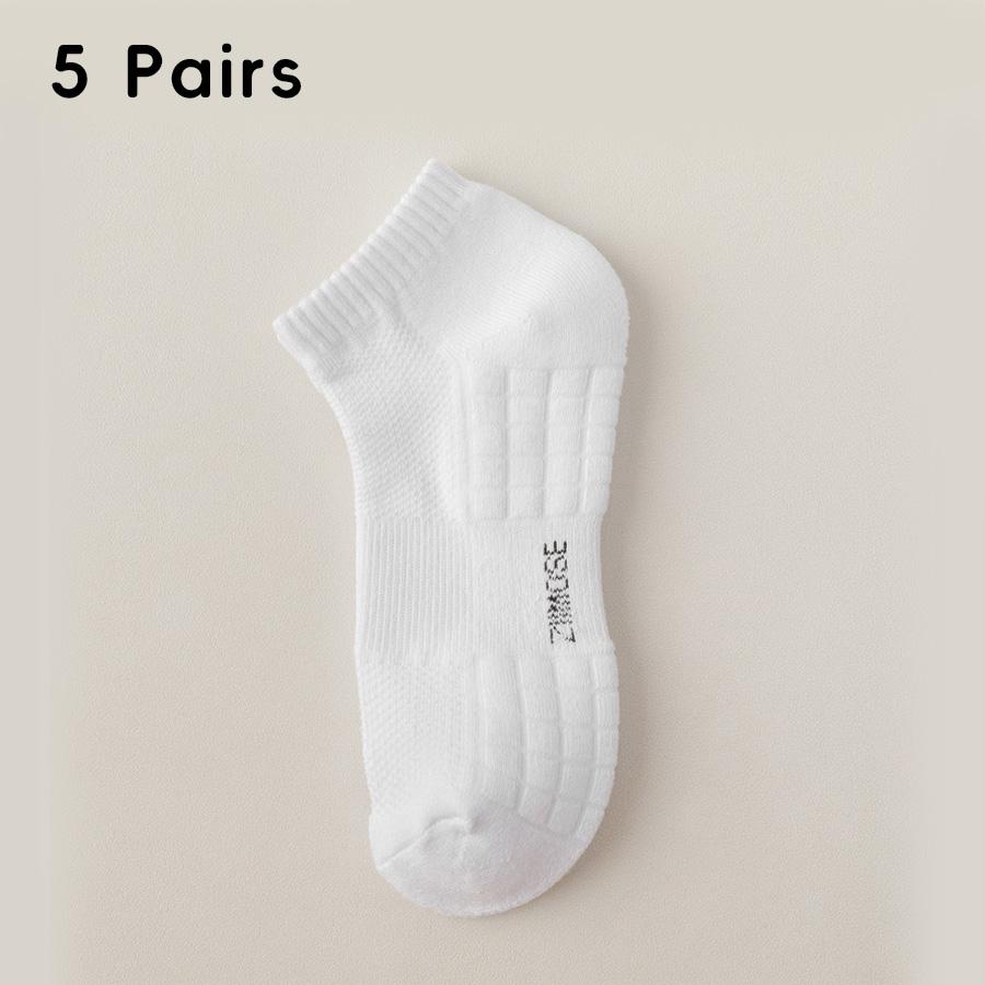 1pc 4pcs 5pcs 10pcs Socks Men's Cotton Spring Towel Bottom with Velvet Mid-tube White Stockings Thickened Sports Basketball Sock
