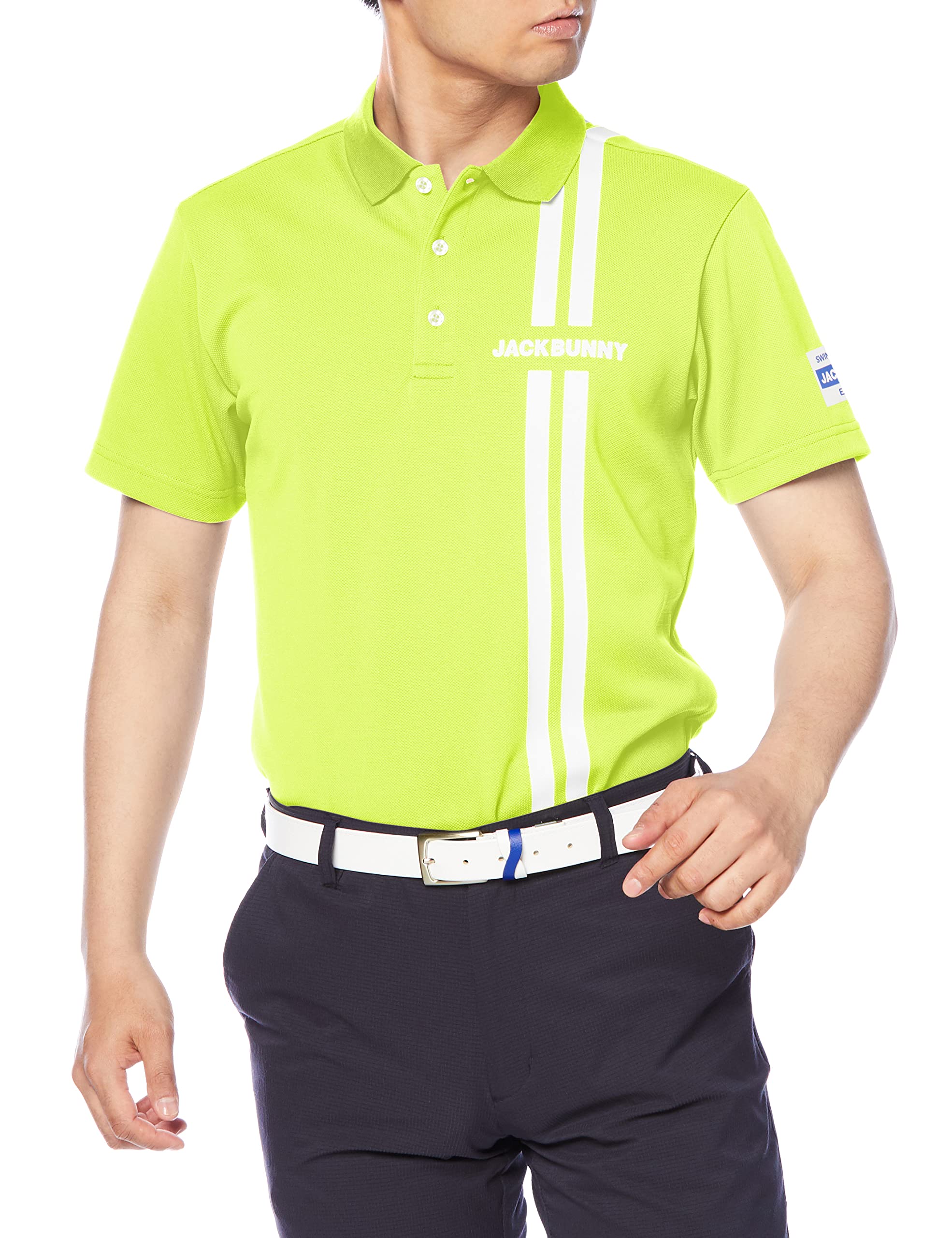 

Jack Bunny Theo Alpha Kanoko Short Sleeve Polo Size Size 4 Men s Shirt, 262-2160237, Lime, (M)