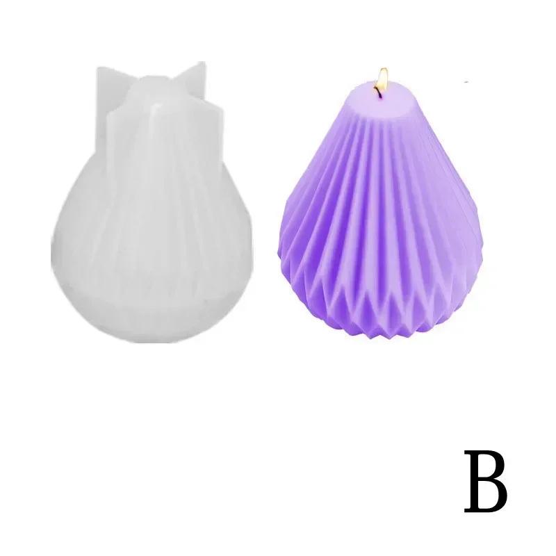 Creative Lantern Shape Candle Silicone Casting Mold Pear Soap Making Wax Moulds Home Decor Scented Candle Mold Accessories