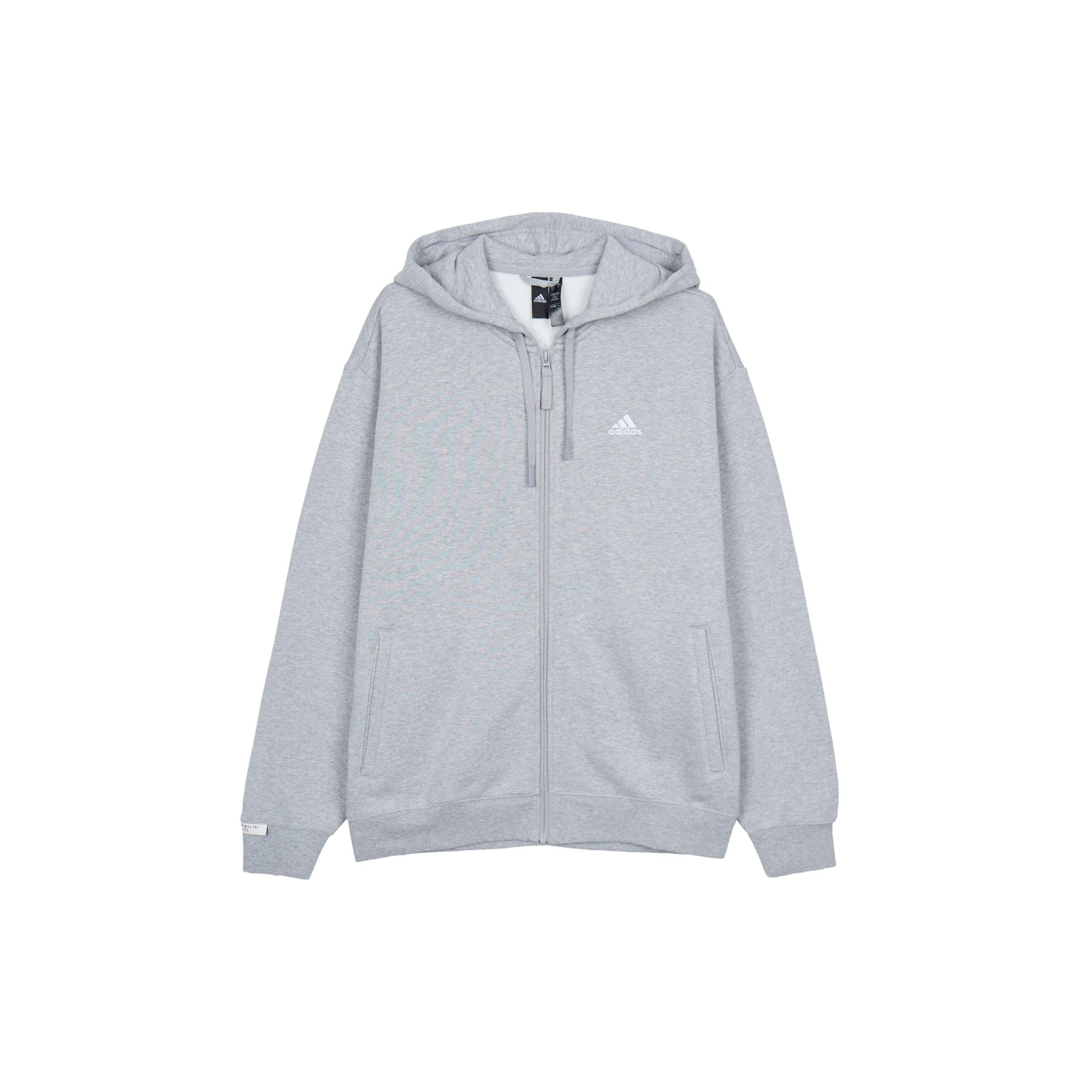 adidas U LOGO FZ HDY Medium Grey Heather Unisex IV7606 XXS