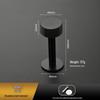 Non-Punch Thickened Stainless Steel Glass Door Stop with Rubber Top - Anti-Collision Limiter for Bathroom or Hotel Entrances