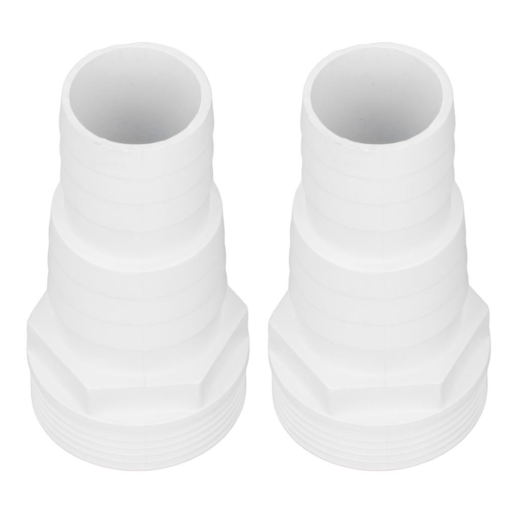 2pcs Pool Pump Hose Adapter 1‑1/2inch Male Thread Plastic Pool Filter Hose Adapter for Replacement
