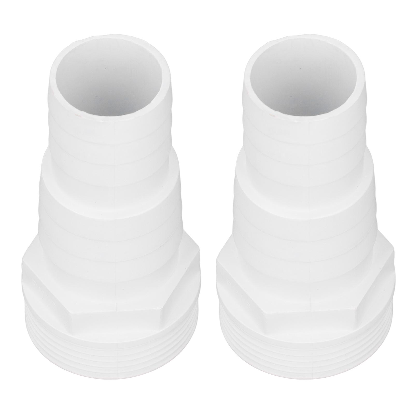 

2pcs Pool Pump Hose Adapter 1‑1 2inch Male Thread Plastic Pool Filter Hose Adapter for Replacement