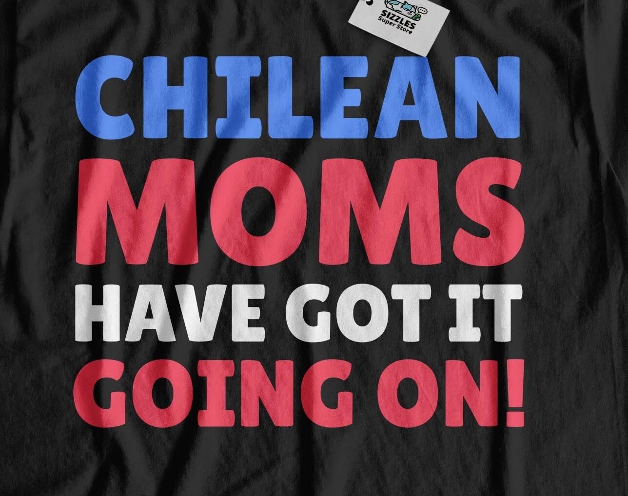 Funny Chile Mom T-Shirt Chilean Mothers Day Gifts 4XL