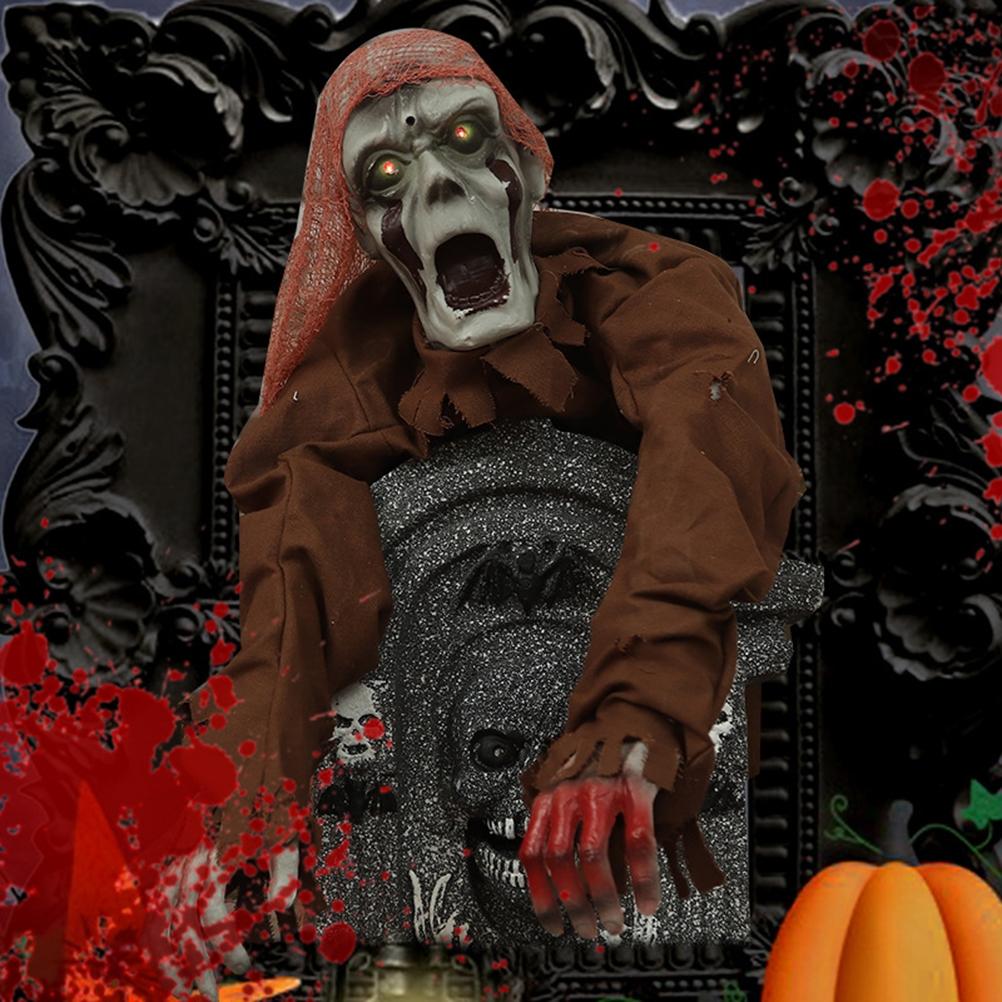 Halloween Electric Crawling Ghost with Horror Voice Sound Control Creeping Bloody Ghost Prop