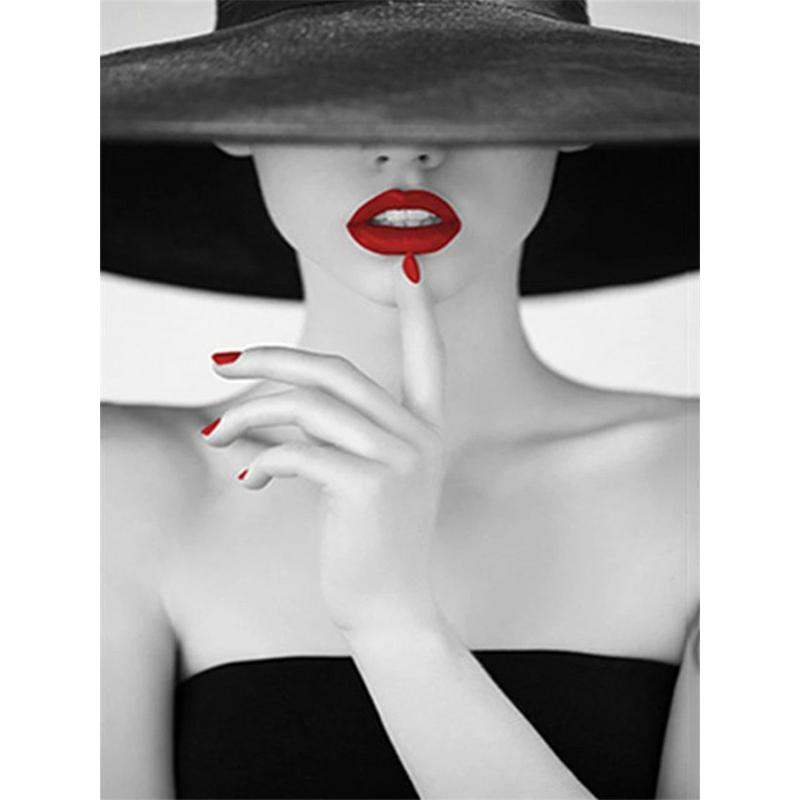 

5D Diy Картина Вышивка крестом Инкрустация Алмазная вышивка Полный дрель Сексуальная женщина Красота Алмазная картина Домашний декор Full Round 40x50CM