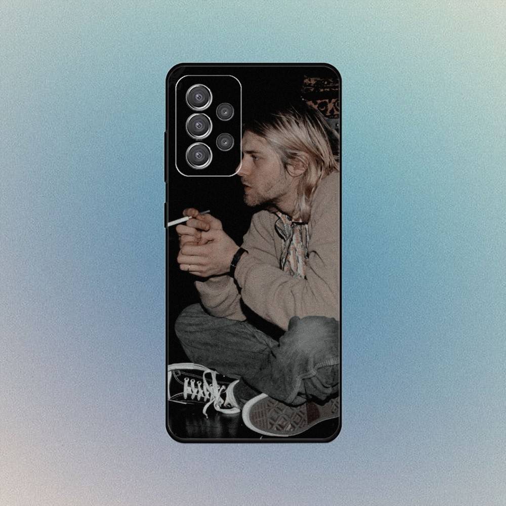 K-Kurt C-Cobain Rock Phone Case For Samsung S25,S24,S21,S22,S23,S30,Ultra,S20,Plus,Fe,Lite,Note,10,9,5G Black Cover