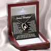 Love Heart Rhinestone Necklace for Bonus Daughter - Elegant Heart-shaped Clavicle Chain with Deluxe Gift Box