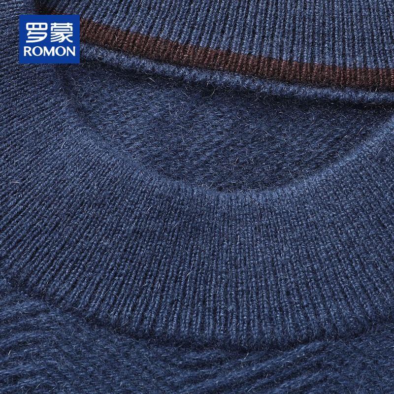 ROMON Men's 100% Cashmere Thick Warm Mock Neck Sweater