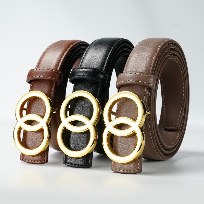 Damen Neuer Glatter Schnallenkleidergürtel Damen Dekorativer Rock Vielseitiger Damenriemen