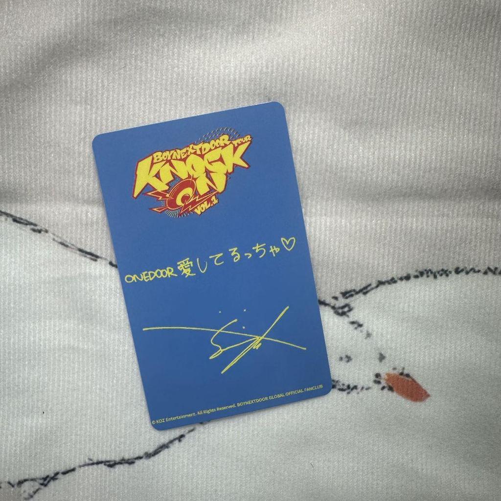 [USED] BOYNEXTDOOR Miyagi Sendai Venue Songho Trading Card