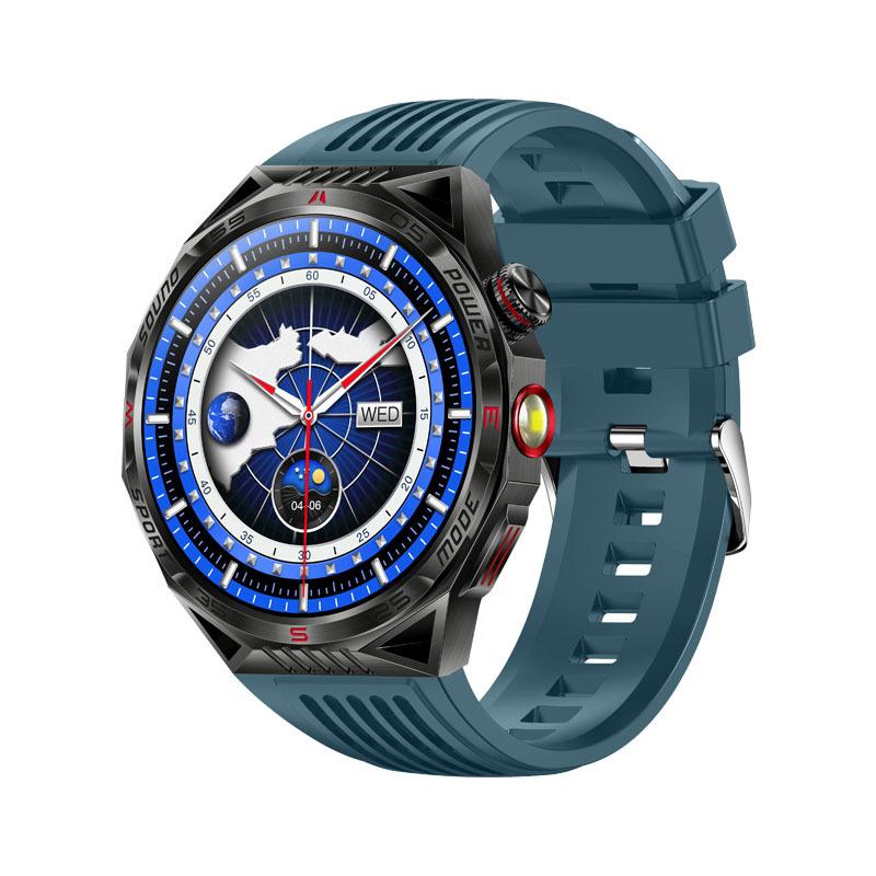 HT28 Smart Watch Men 1.85inch Outdoor LED Flashlight Laser Light Compass Sport Tracker Large Battery Smartwatch