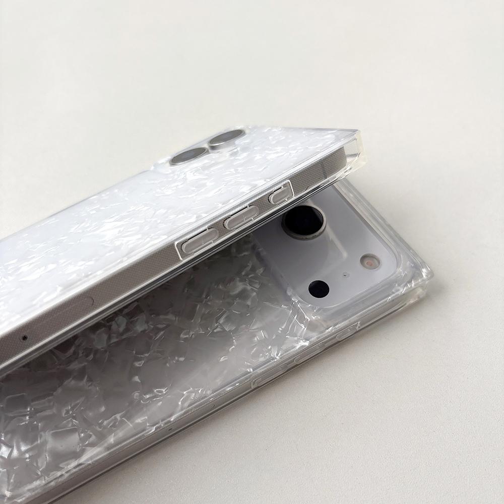 Shell Pattern Rectangle Shape Phone Case for IPhone 16 13 15 14 Pro Max Shockproof Protective Cover for Iphone 17 Pro Max