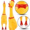 Funny Screaming Chicken Pet Dog Chew Toys Squeeze Sound Molar Chew Toys for Small Medium Large Dogs Chicken Pet Dog Toy Puppy St Practical Use