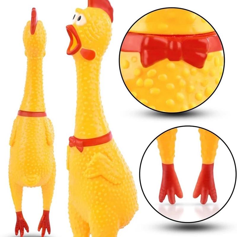 Funny Screaming Chicken Pet Dog Chew Toys Squeeze Sound Molar Chew Toys for Small Medium Large Dogs Chicken Pet Dog Toy Puppy St Practical Use