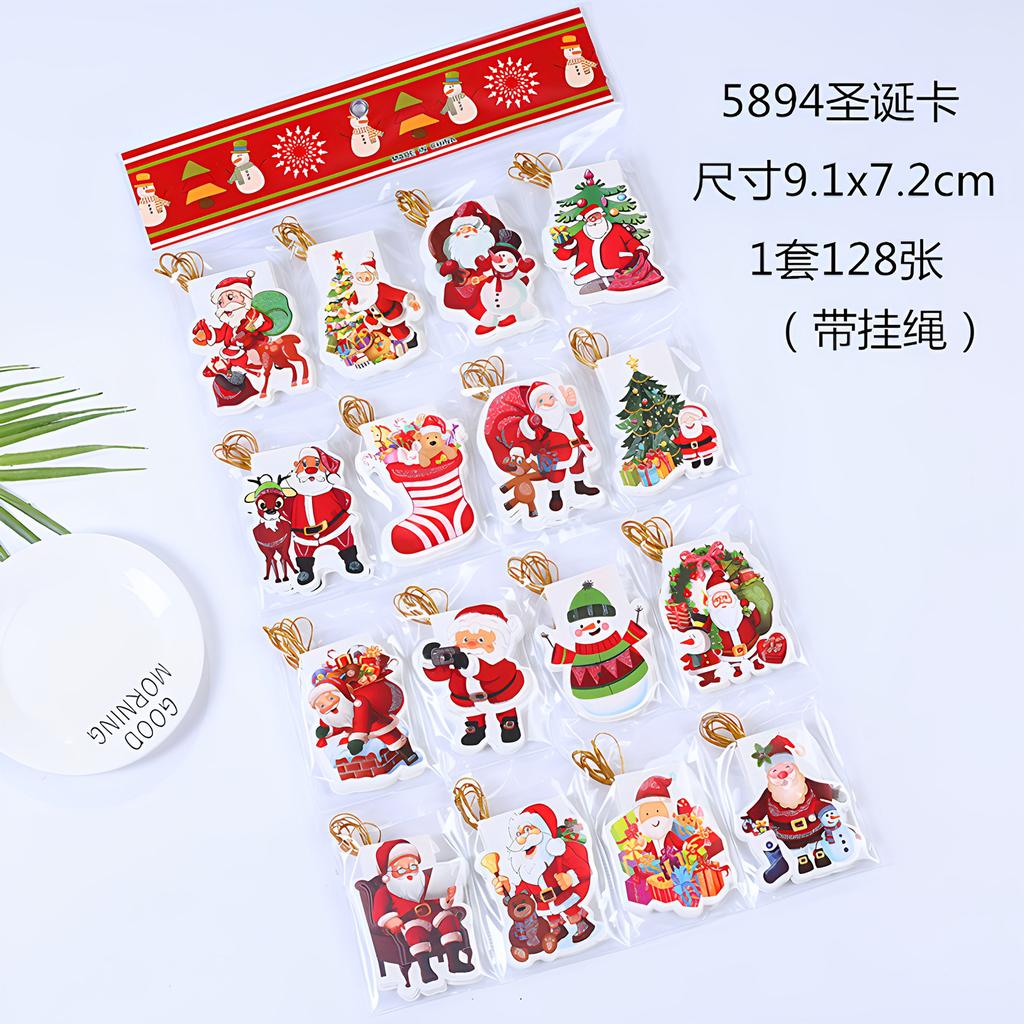 Creative Simple Christmas Card Holiday Wishes Flower Shop Christmas Decoration Mini Message Small Card