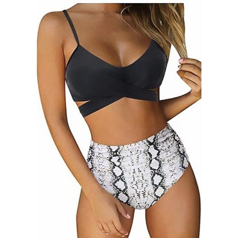 Summer Sexy Sleeveless Halter Split Swimsuit Bikini