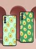 Cute Avocado Phone Case For Oppo Reno 13 12 11 10 7 F Find X5 X6 A98 A80 A79 A78 A57 A54 A31 A17 Pro 5G Soft TPU Cover Funda Bag