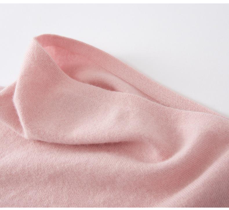 2026 A/W Women's Irregular One-Shoulder Cashmere Batwing Sleeve Loose Slimming Base Layer Shirt