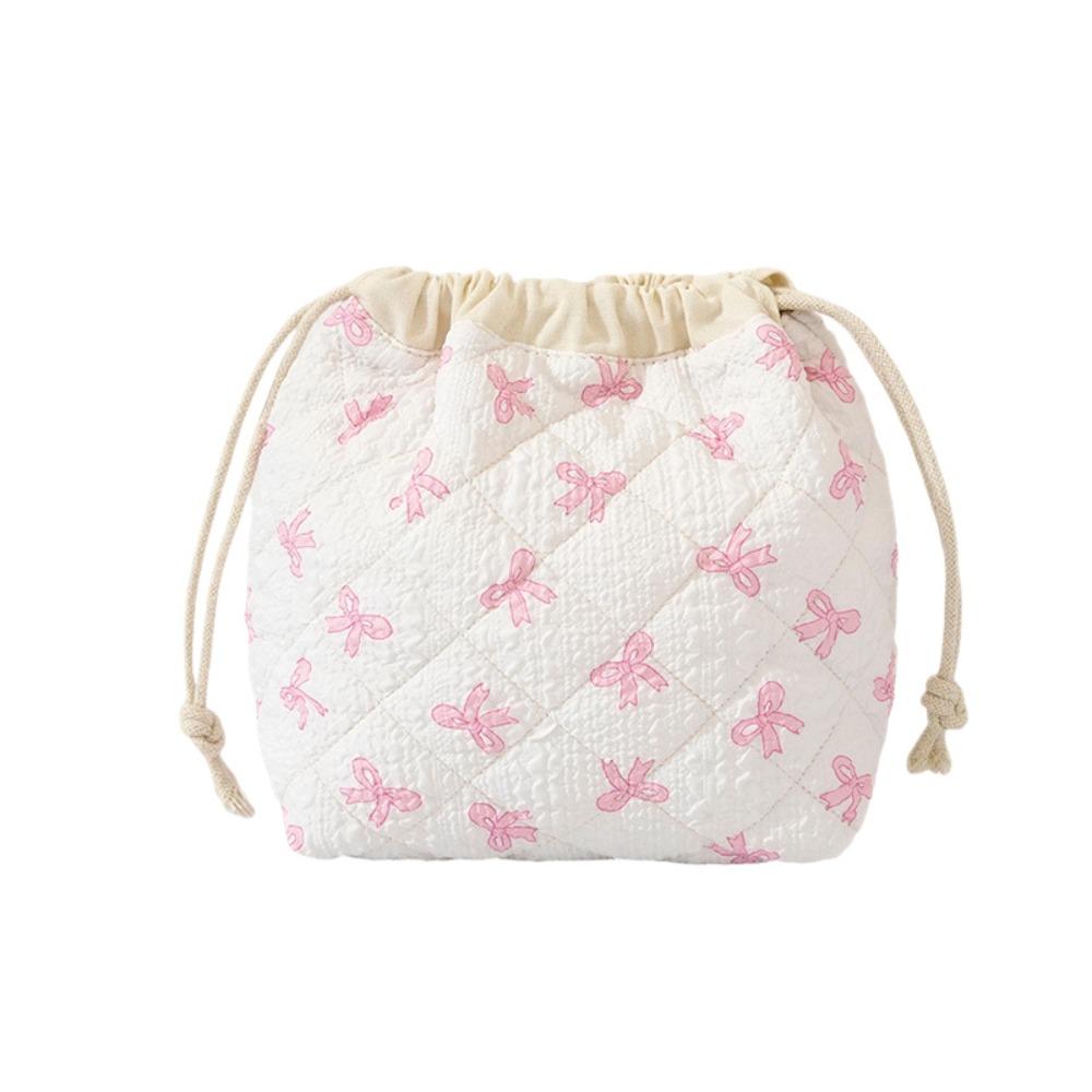 Jewelry Storage Bag Cosmetic Bag Drawstring Flower Makeup Bag Portable Coin Purse  Travel